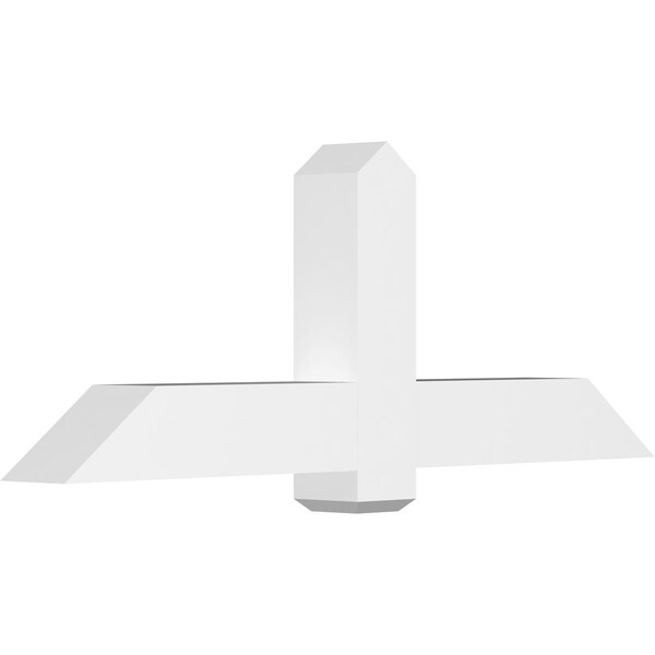 Ekena Millwork Eugene Architectural Grade PVC Gable Bracket, 60"W x 22 1/2"H x 6"D x 6"F, 9/12 Pitch GBP060X23X0606EUG00 - main